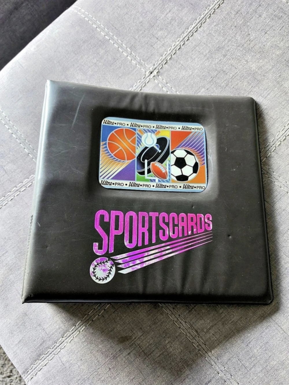 Sports Cards 3-Ring Binder Black Vintage